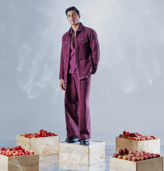 Berry Stitch Trousers