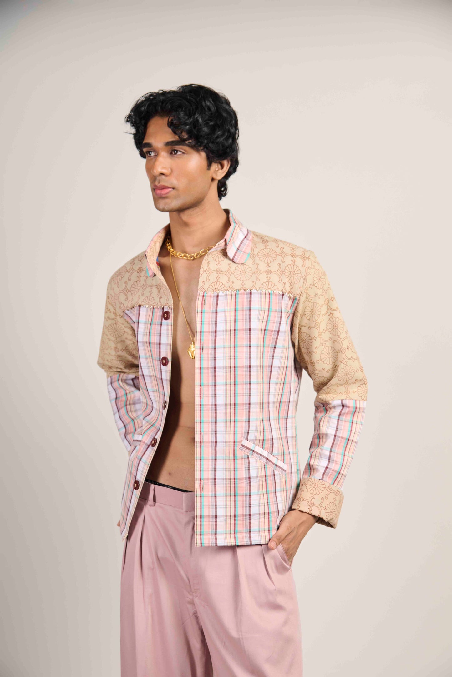 Blush Bloom Grid Jacket