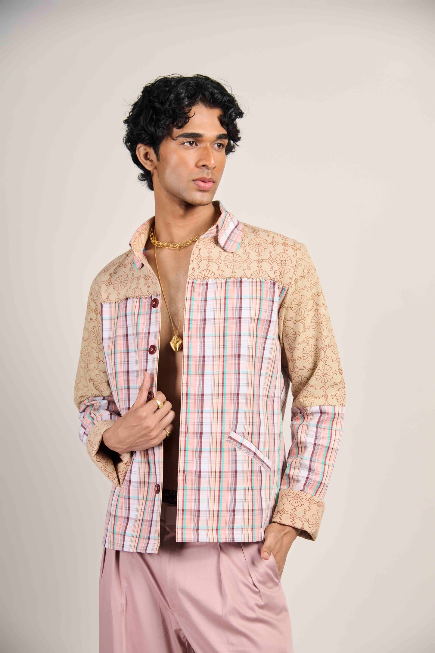 Blush Bloom Grid Jacket