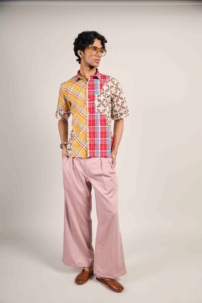 Sunburst Fish Grid Shirt