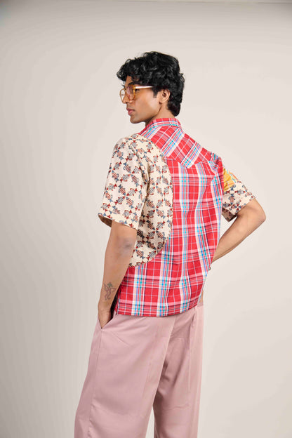 Sunburst Fish Grid Shirt