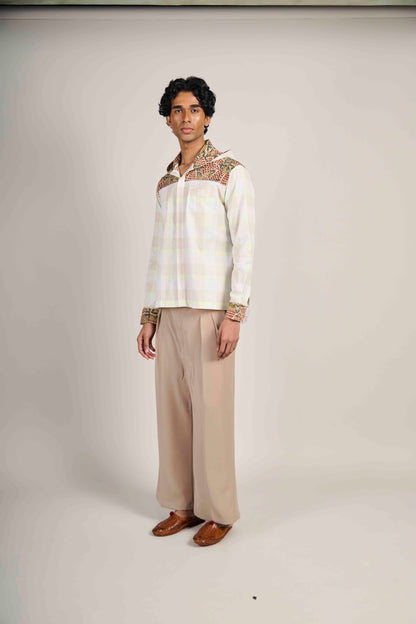 Sage Grid Kalamkari Hoodie